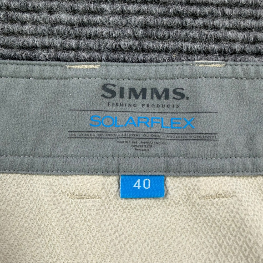 Simms SolarFlex Fishing Short Men 40 Tan Beige Cargo Technical Mesh Outdoor Fish - Picture 11 of 16